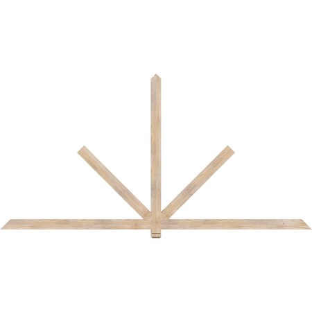 Ekena Millwork Kennewick Smooth Timber Gable Bracket, Douglas Fir, 108"W x 54"H x 1 1/2"D x 3 1/2"F, 12/12 Pitch GBW108X54X0204KEN00SDF